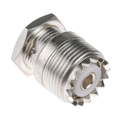 RS PRO, jack Cable Mount UHF Connector, 50Ω, Solder Termination, Straight Body