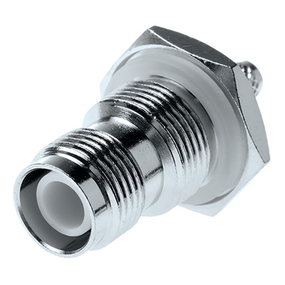 RS PRO, jack Bulkhead Mount TNC Connector, 50Ω, Crimp Termination, Straight Body