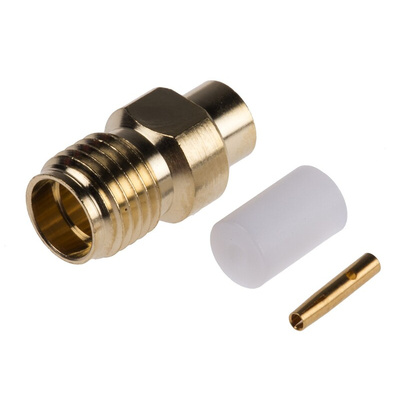 RS PRO, jack Cable Mount SMA Connector, Crimp Termination, Straight Body