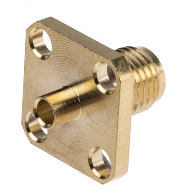 RS PRO, jack Flange Mount SMA Connector, 50Ω, Solder Termination, Straight Body