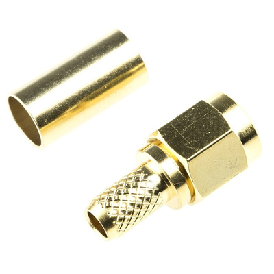 RS PRO, Plug Cable Mount SMA Connector, 50Ω, Crimp Termination, Straight Body