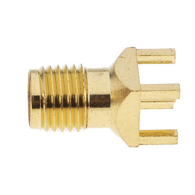 RS PRO, jack PCB Mount SMA Connector, Solder Termination, Straight Body