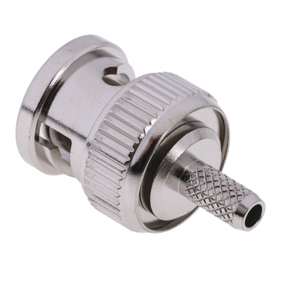 RS PRO, Plug Cable Mount BNC Connector, 50Ω, Crimp Termination, Straight Body