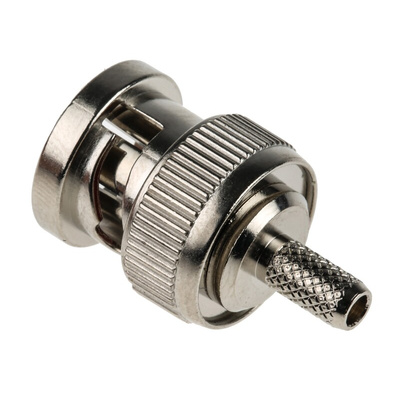 RS PRO, Plug Cable Mount BNC Connector, 75Ω, Crimp Termination, Straight Body