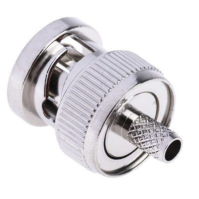 RS PRO, Plug Cable Mount BNC Connector, 75Ω, Crimp Termination, Straight Body