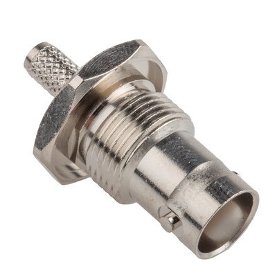 RS PRO, jack Panel Mount BNC Connector, 50Ω, Crimp Termination, Straight Body