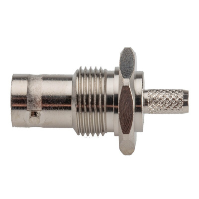 RS PRO, jack Panel Mount BNC Connector, 50Ω, Crimp Termination, Straight Body