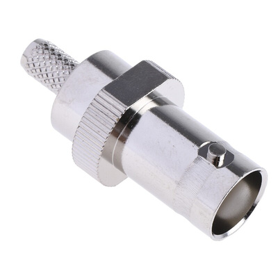 RS PRO, jack Cable Mount BNC Connector, 50Ω, Crimp Termination, Straight Body