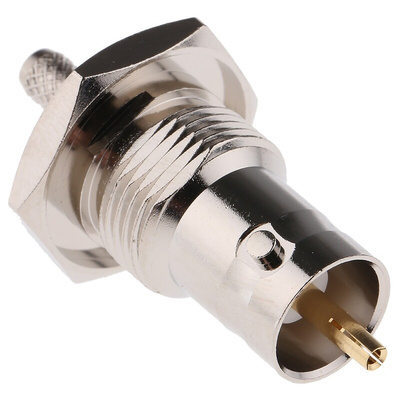 RS PRO, jack Panel Mount BNC Connector, 50Ω, Crimp Termination, Straight Body
