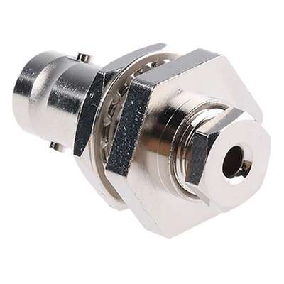 RS PRO, jack Panel Mount BNC Connector, 50Ω, Clamp Termination, Straight Body