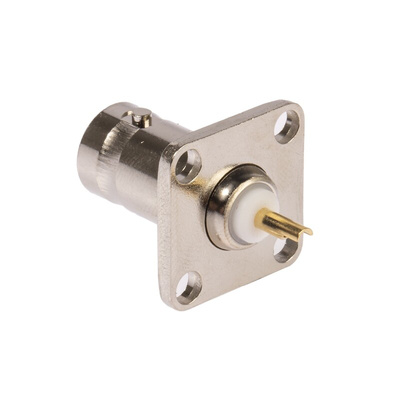 RS PRO, jack Flange Mount BNC Connector, 50Ω, Solder Termination, Straight Body