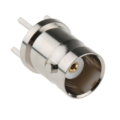 RS PRO, jack PCB Mount BNC Connector, 50Ω, Through Hole Termination, Straight Body