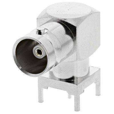 RS PRO, jack PCB Mount BNC Connector, 75Ω, Through Hole Termination, Right Angle Body