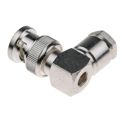 RS PRO, Plug Cable Mount BNC Connector, 50Ω, Clamp Termination, Right Angle Body