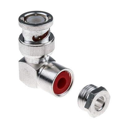 RS PRO, Plug Cable Mount BNC Connector, 50Ω, Clamp Termination, Right Angle Body