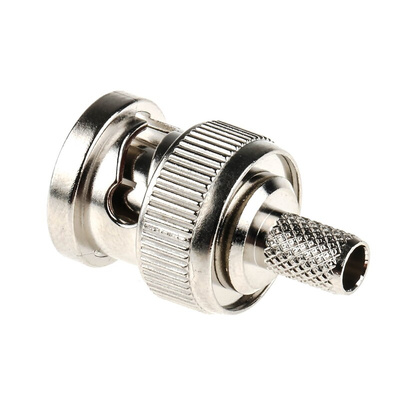 RS PRO, Plug Cable Mount BNC Connector, 50Ω, Crimp Termination, Straight Body