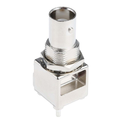 RS PRO, jack PCB Mount BNC Connector, 50Ω, Through Hole Termination, Straight Body