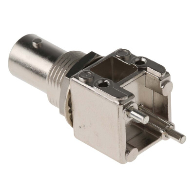 RS PRO, jack PCB Mount BNC Connector, 50Ω, Through Hole Termination, Straight Body