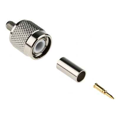 RS PRO, Plug Cable Mount TNC Connector, 50Ω, Crimp Termination, Straight Body