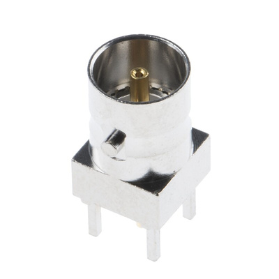 RS PRO, jack PCB Mount BNC Connector, 75Ω, Through Hole Termination, Straight Body