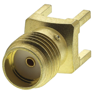 RS PRO, jack PCB Mount SMA Connector, 50Ω, Solder Termination, Straight Body