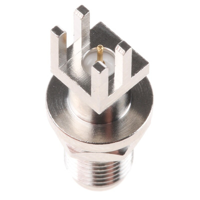 RS PRO, jack Panel Mount SMA Connector, 50Ω, Solder Termination, Right Angle Body