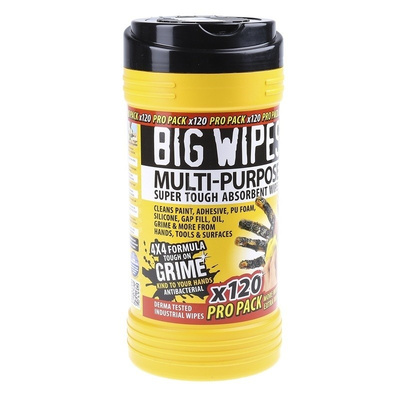 Big Wipes Wet Multi-Purpose Wipes for Multi-purpose Use, Dispenser Box of 120