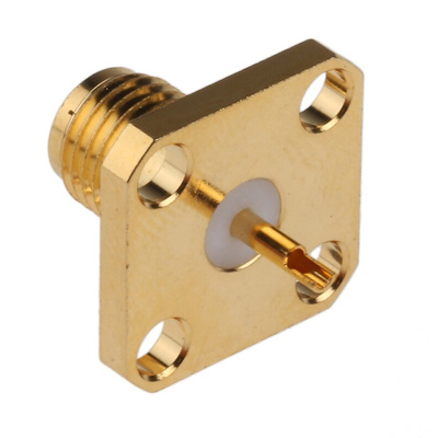 RS PRO, jack Flange Mount SMA Connector, 50Ω, Solder Termination, Straight Body