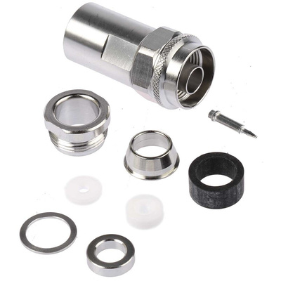 Telegartner, Plug Cable Mount N Connector, 50Ω, Solder Termination, Straight Body