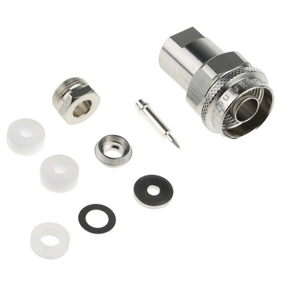Telegartner, Plug Cable Mount N Connector, 50Ω, Solder Termination, Straight Body