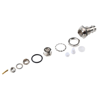 Telegartner, jack Panel Mount BNC Connector, 50Ω, Clamp Termination, Straight Body