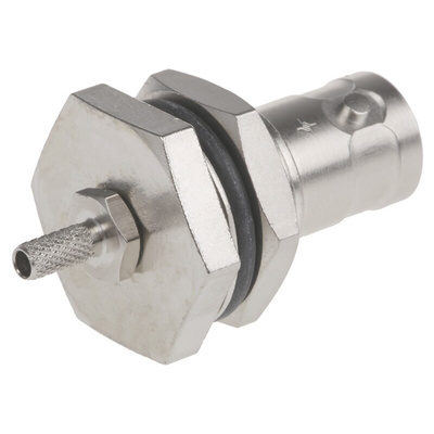 Telegartner, jack Panel Mount BNC Connector, 75Ω, Crimp Termination, Straight Body