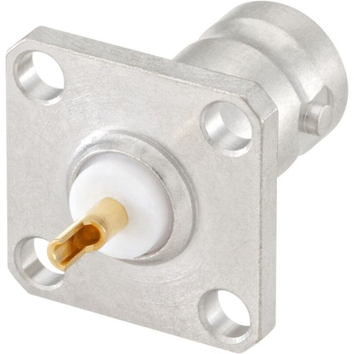 Rosenberger, jack Flange Mount BNC Connector, 50Ω, Solder Termination, Straight Body