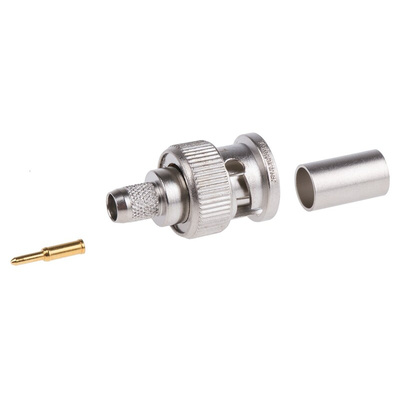 Telegartner, Plug Cable Mount BNC Connector, 75Ω, Crimp Termination, Straight Body