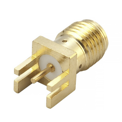 RS PRO Female, Male Edge Mount SMA Connector, 50Ω, Solder Termination, Straight Body