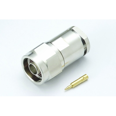 RS PRO, Plug Cable Mount N Connector, 50Ω, Solder Termination, Straight Body