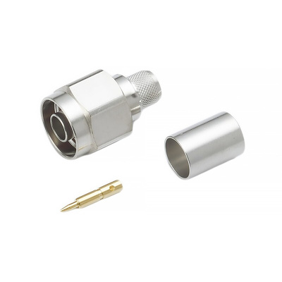 RS PRO, Plug Cable Mount N Connector, 50Ω, Solder Termination, Straight Body