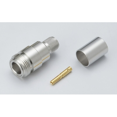 RS PRO, Plug Cable Mount N Connector, 50Ω, Solder Termination, Straight Body