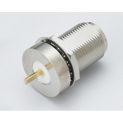 RS PRO Female, Male Bulkhead N Connector, 50Ω, Solder Termination, Straight Body