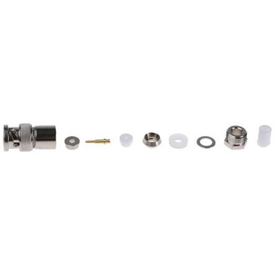 Telegartner, Plug Cable Mount BNC Connector, 50Ω, Clamp Termination, Straight Body