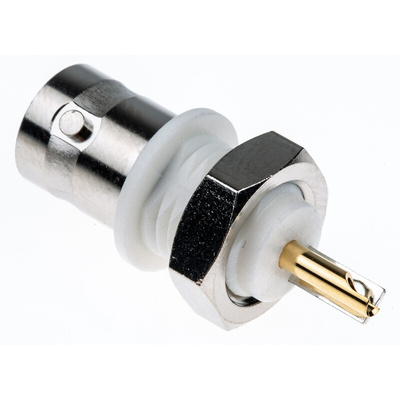 Telegartner, jack Panel Mount BNC Connector, 50Ω, Solder Termination, Straight Body