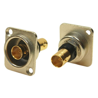 RS PRO, Plug Panel Mount BNC Connector, 75Ω, Solder Termination, Straight Body