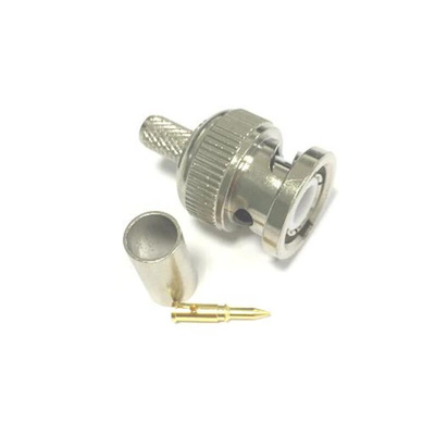 RS PRO, Plug Cable Mount BNC Connector, 50Ω, Straight Body