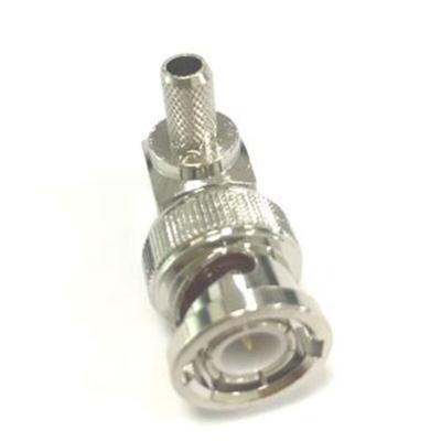 RS PRO, Plug Cable Mount BNC Connector, 50Ω, Clamp Termination, Right Angle Body
