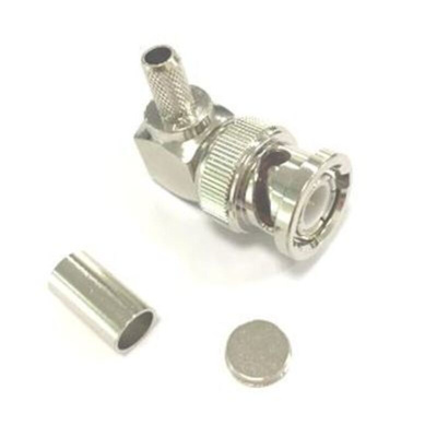 RS PRO, Plug Cable Mount BNC Connector, 50Ω, Clamp Termination, Right Angle Body