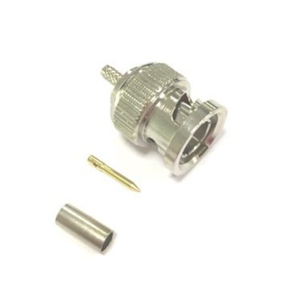 RS PRO, Plug Cable Mount BNC Connector, 50Ω, Crimp Termination, Straight Body