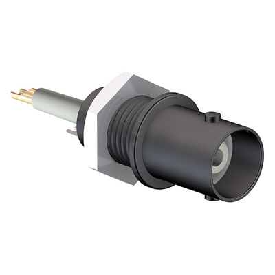 Staubli, jack Panel Mount BNC Connector, Solder Termination, Straight Body