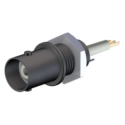 Staubli, jack Panel Mount BNC Connector, Solder Termination, Straight Body