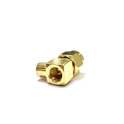 RS PRO, Plug Cable Mount SMA Connector, 50Ω, Solder Termination, Right Angle Body