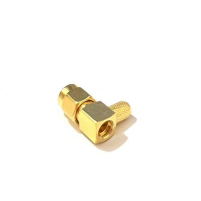 RS PRO, Plug Cable Mount SMA Connector, 50Ω, Clamp Termination, Right Angle Body